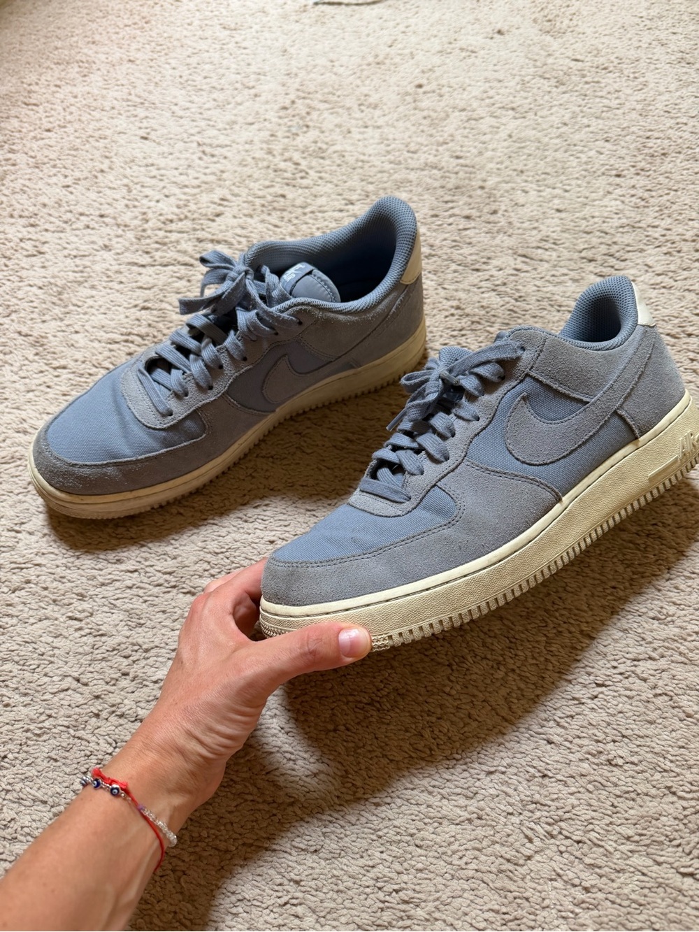Nike Men’s Gray Suede Low-Top Sneakers